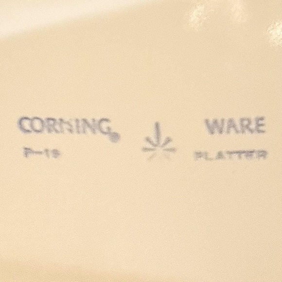 Vintage Corning Ware Corelle 16.5" x 10" Blue Cornflower Meat Platter P-19 Tray - Picture 6 of 6